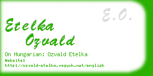 etelka ozvald business card